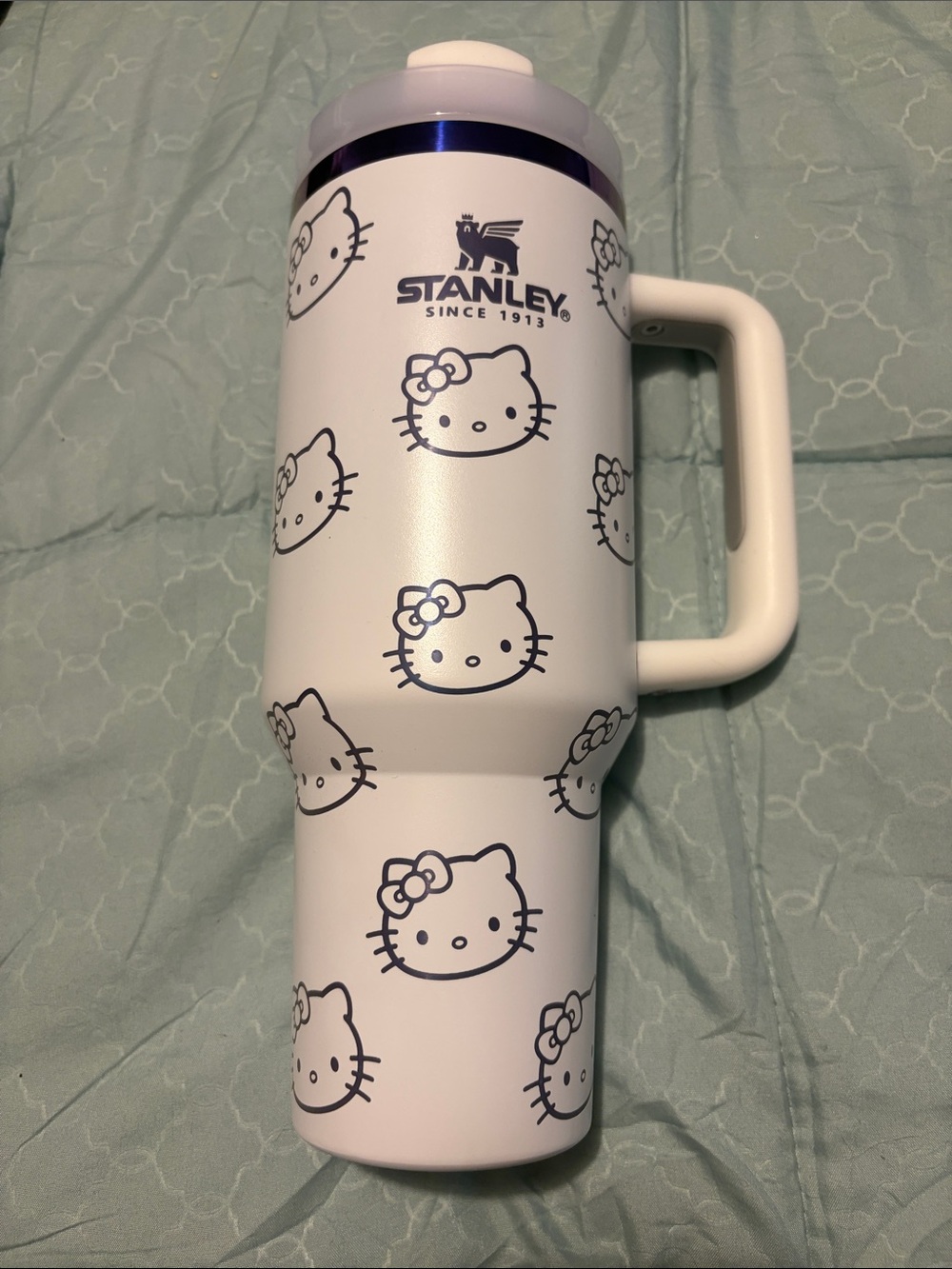 Stanley White Hello Kitty Patterned Insulated Mug with Handle